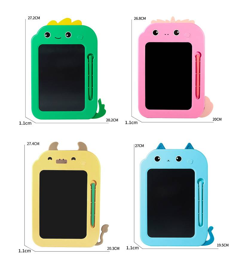 LCD Writing Tablet For Kids - Colorful Drawing & Doodle Board With Erasable Function, Fun Cartoon Designs_voghion.com