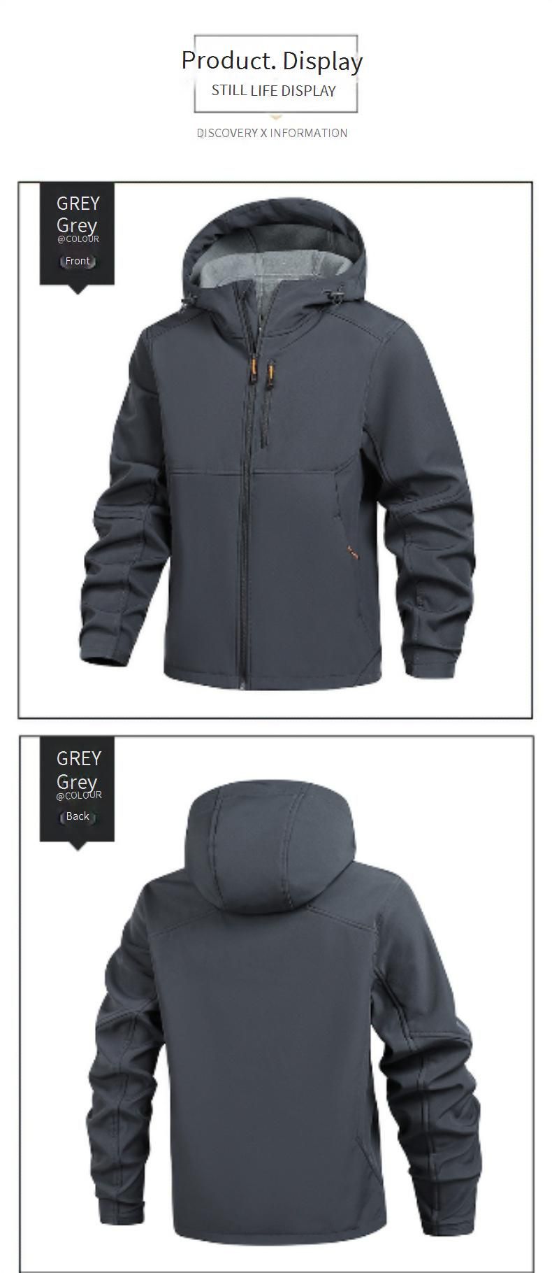 Giacca antivento da uomo con fodera in pile – Giacca softshell da esterno per tutte le stagioni, ideale per escursionismo, ciclismo e spostamenti urbani (S-XXXL, Nero/Verde militare/Blu navy/Grigio)_voghion.com