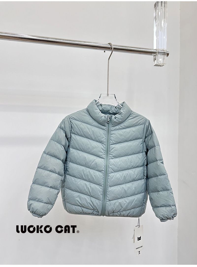 Lightweight Children's Down Jackets For Boys And Girls Short Style 2025 New Autumn And Winter Stand Collar Warm Down Lining_voghion.com