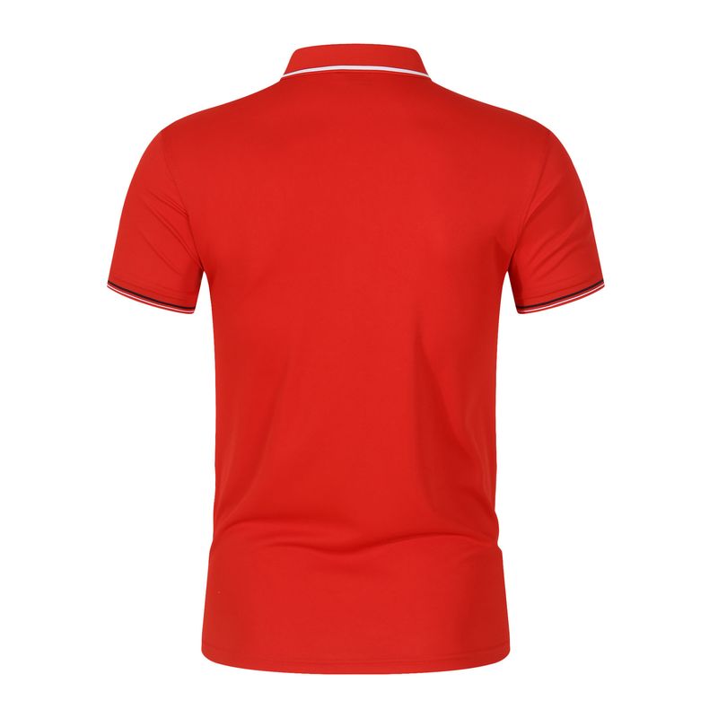QFV507045555501<2 2024 New Cross-Border Solid Color Men's Polo Shirt Large Size Plain Stand Collar T-Shirt European And American Loose_voghion.com