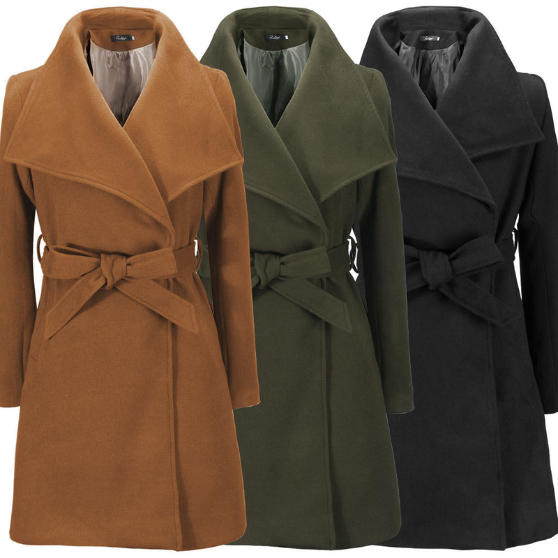 Herbst und Winter Neuer Damen-Wollmantel Mittellanger Herbst- und Winter-Wollmantel_voghion.com