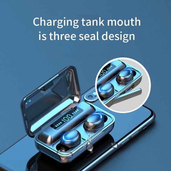 New Explosion Model F9 Wireless Bluetooth Headset Binaural English Cross-Border Private Model TWS Custom Power Display Touch 5.0_voghion.com