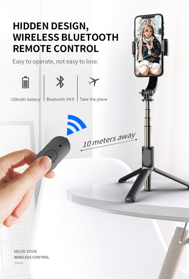 Handheld zelfontspanner paal pan tilt camera tracking anti-shake stabilisator live-uitzending artefact rek vlog_voghion.com