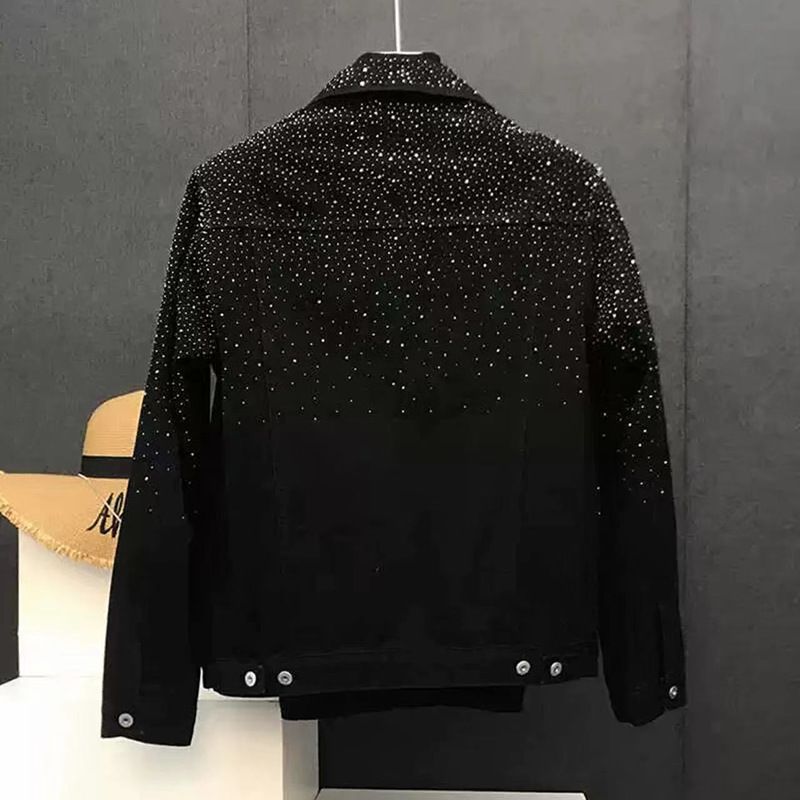 Moška oblačila, nova moda, zvezdnato nebo, vroča diamantna jakna, moška vsestranska, lepa, ohlapna jakna, vsestranski vrhnji trendi za prosti čas_voghion.com