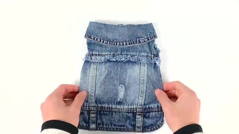 Giacca in denim da cowboy per cani di taglia XS-2XL, per cuccioli e gatti, di PawParty Store_voghion.com