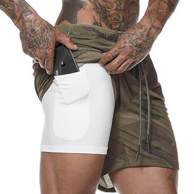 Muscle Summer Men's Double Layered Oversized Running, Quick Drying, Breathable Fitness Light Board Shorts, 8 Colors_voghion.com