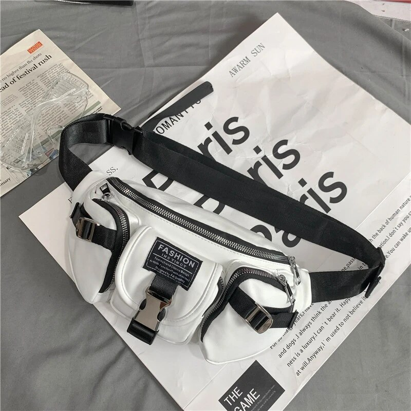Brand Waist Bags For Young Boy Casual Chest Bag Leather Mulit-Pocket Fashion Sport Leisure Male Fanny Pack Men688_voghion.com