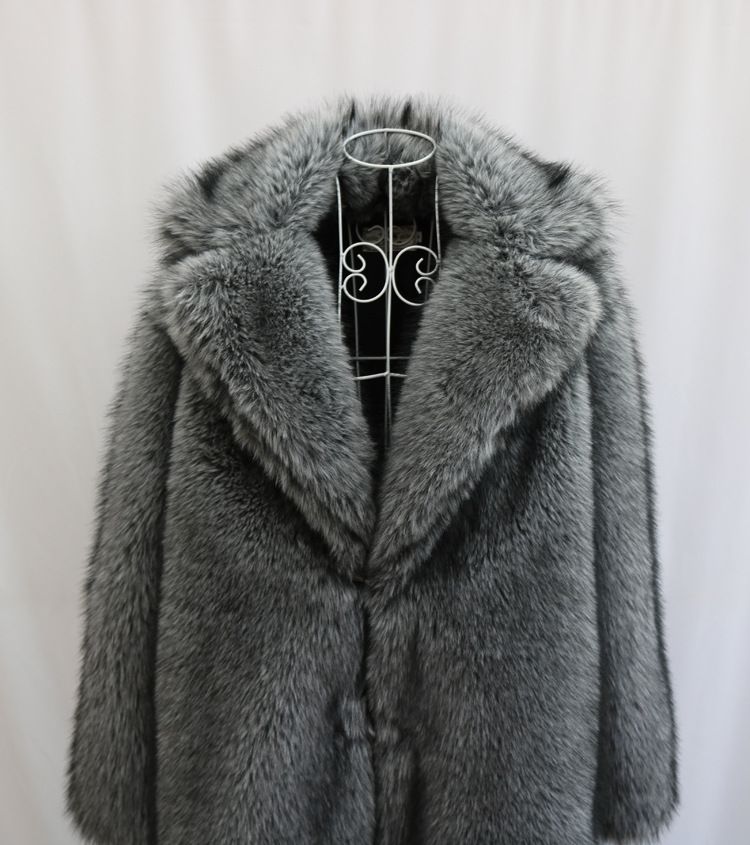 Abbigliamento da uomo Cappotto di pelliccia da uomo Cappotto lungo in pelliccia di volpe imitazione Cappotto alla moda da uomo europeo e americano di grandi dimensioni Giacca a vento invernale spessa e calda in pelliccia di visone_voghion.com