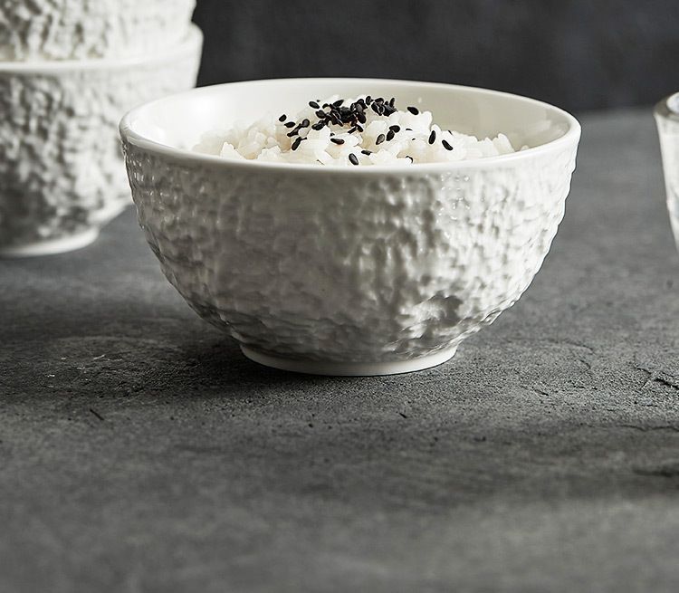 Creative Rice Home Use 2023 New High-end Tableware Ceramic Spoon Single 4.5inch Small Eating Bowl_voghion.com