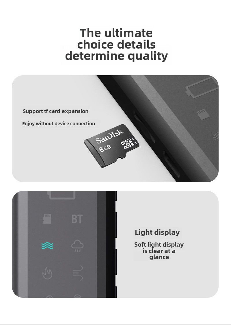 Sleep Aid Bluetooth Speaker - White Noise, 8-Hour Playtime, Bone Conduction, Bluetooth Connectivity, TF Card Expansion, Timer Shutdown, LED Display_voghion.com