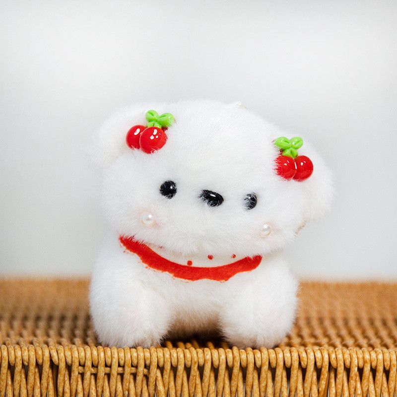 Adorable Dog Keychain Plush Cute Cuddly Soft Toy With Colorful Options For Bags_voghion.com
