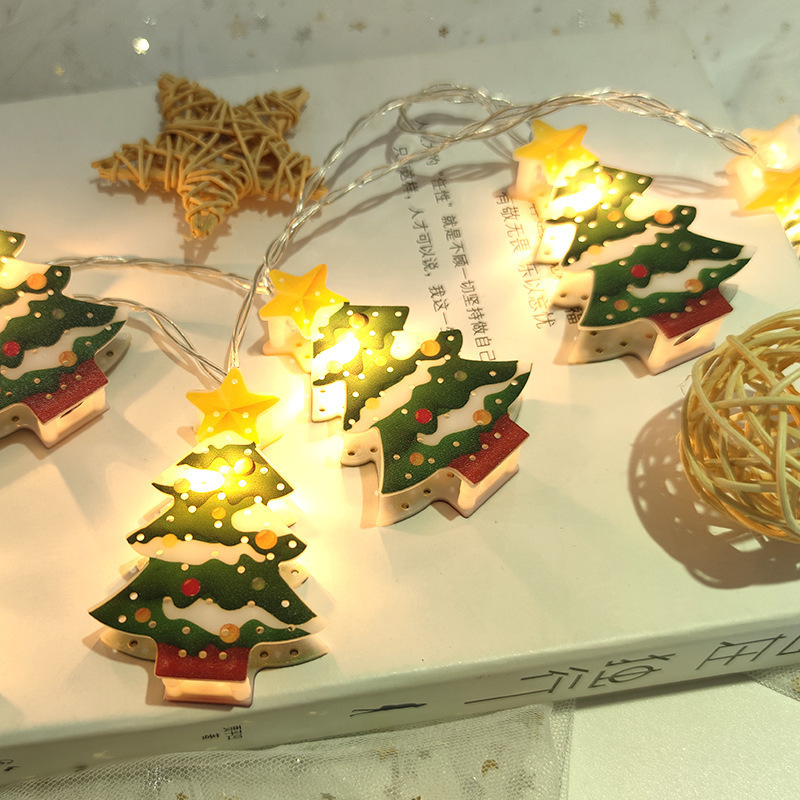 Nueva cadena de luces LED navideñas, luces de colores para el festival de Papá Noel, cadena de luces decorativas para árbol de Navidad, luces de Papá Noel_voghion.com