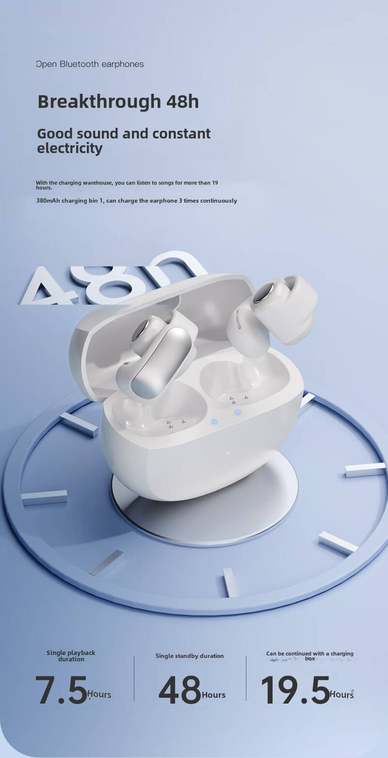 Écouteurs Bluetooth sans fil Ultra ouverts, oreillettes à clipser, adaptées, 2024 _voghion.com