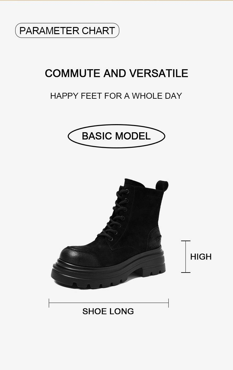 cameido Women's Thick-soled, Chunky-heeled Short Boots In Retro British Style, Lace-up. Martens Boots With Fleece Lining For The Autumn_voghion.com