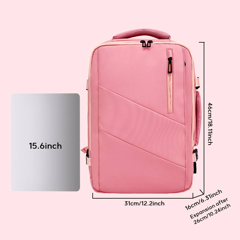Large Capacity Solid Color Multi-layer Men's And Women's Laptop Bag Backpack Student Backpack_voghion.com