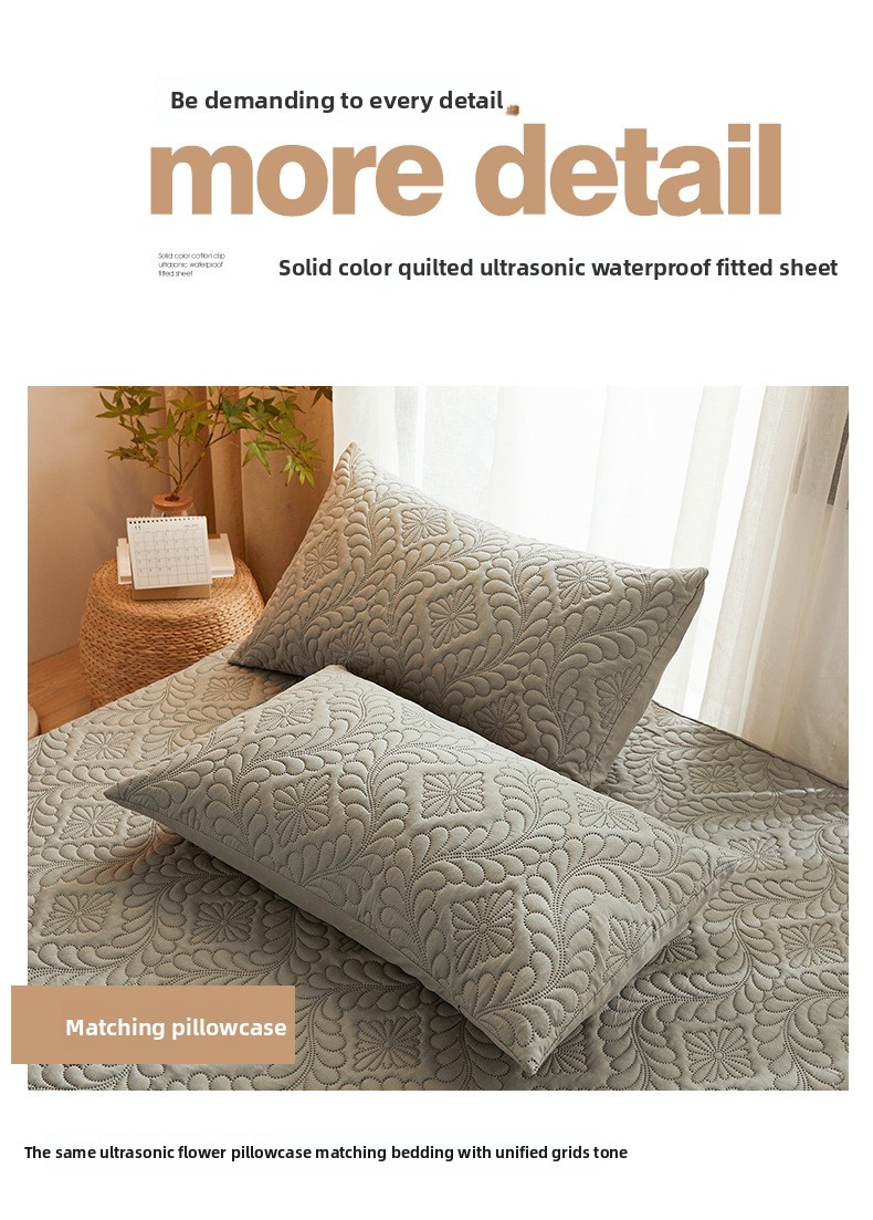 Protège-matelas matelassé en fibre de soja - Couverture complète, imperméable et antidérapant (hypoallergénique, respirant, lavable en machine)_voghion.com