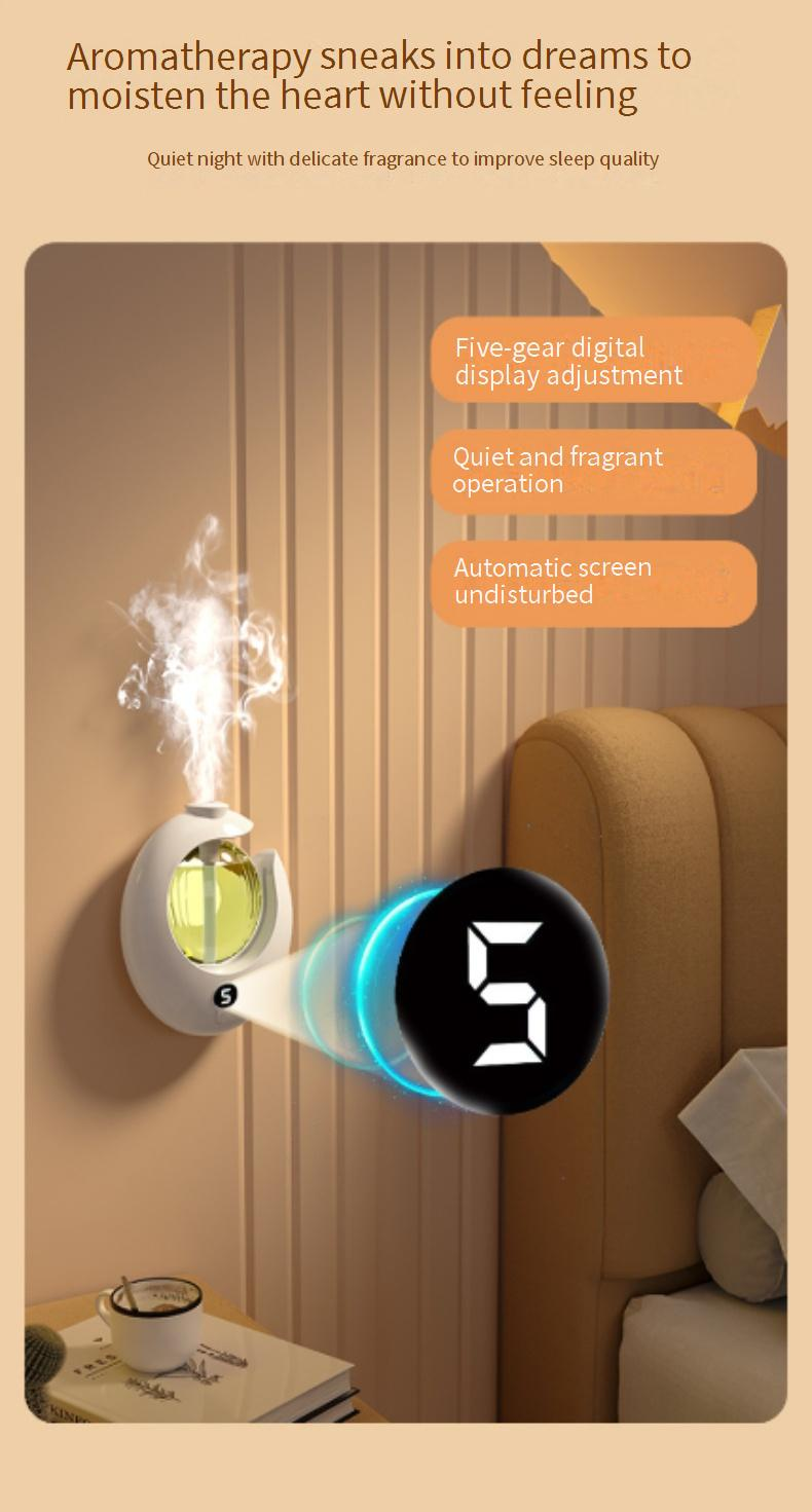 Diffusore di aromi intelligente - Deodorante per ambienti a spruzzo automatico per casa e auto, umidificatore a ultrasuoni con timer, 4 ugelli, serbatoio da 10 litri, funzionamento silenzioso (36 dB)_voghion.com
