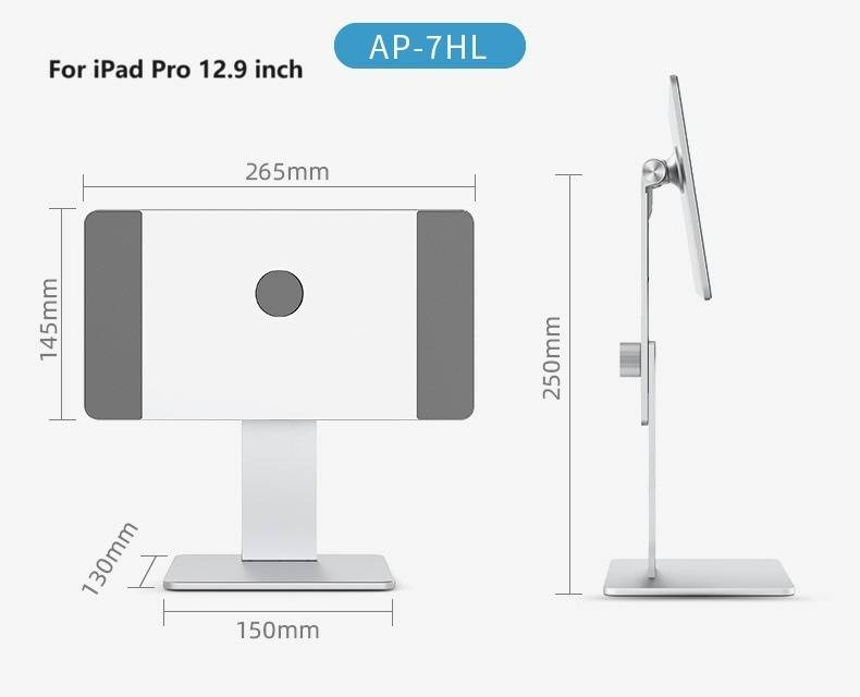 360 ° Rotation Magnetic Tablet Stand For Ipad Pro 12.9 Inch 11inch Adjustable Floating Aluminum Alloy Desktop Stand_voghion.com