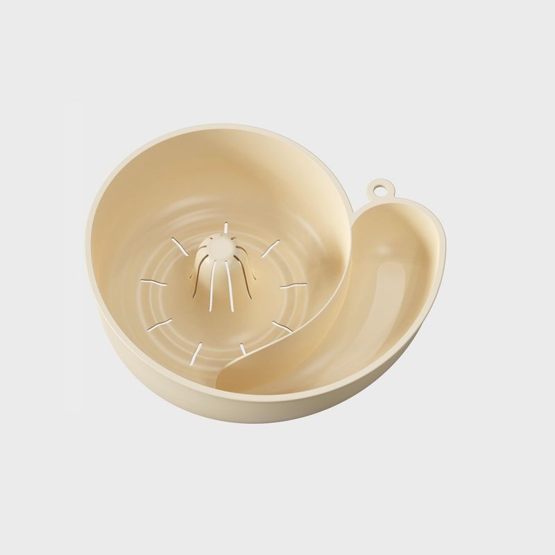 Lavatrice automatica per frutta e verdura – Cestello di pulizia con centrifuga brevettato, PP senza BPA, colori moderni (rosa/bianco)_voghion.com