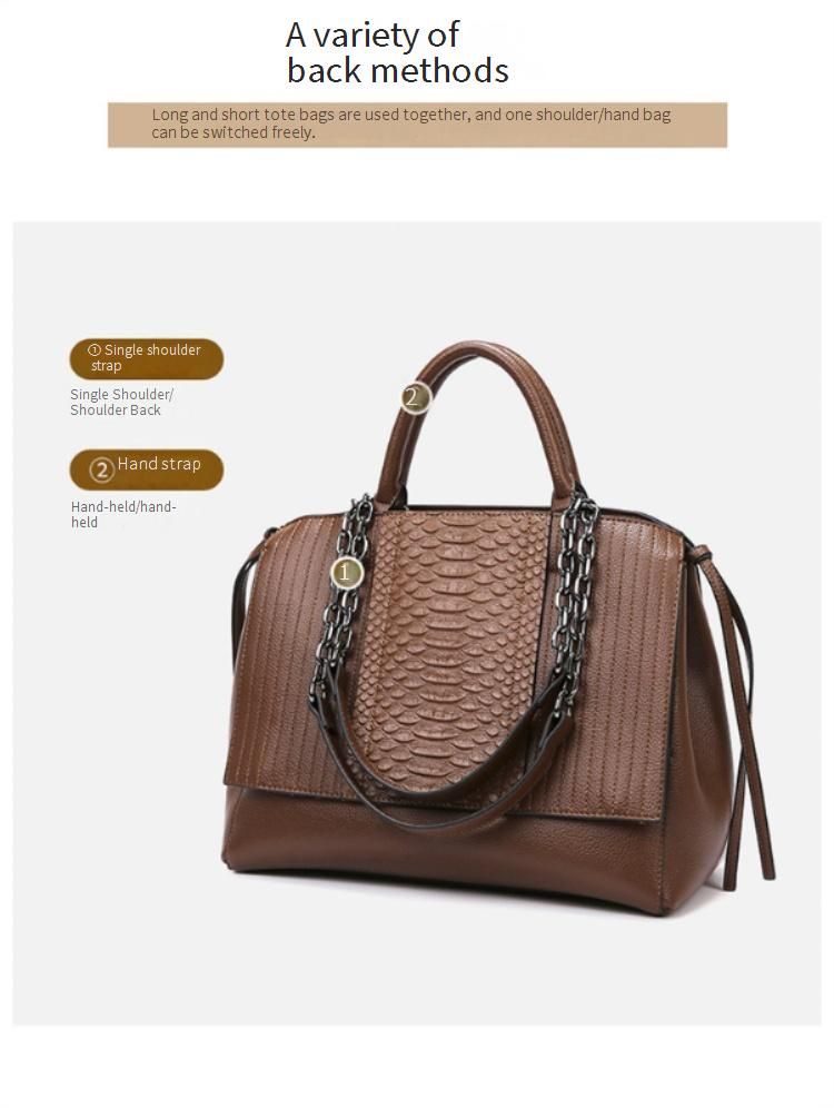 LEMON KOKO Women's Crocodile Print Tote Bag Large Capacity Soft PU Shoulder Bag For Work & Daily Use_voghion.com