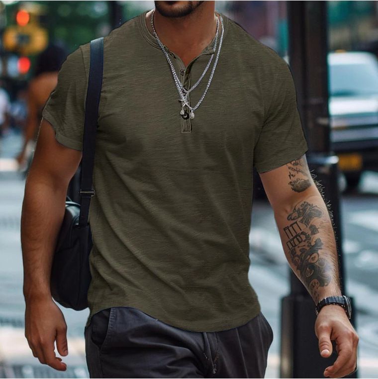 T Shirt Men Casual High Quality Summer Short Sleeve O Neck Mens T Shirts Fashion Basic T-shirt Male Gym Street Vacation_voghion.com