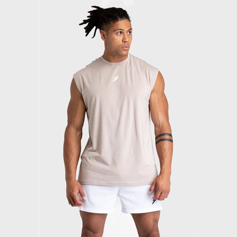 Neu Fitness Sport Weste Herren Sommer Casual Running Training Lose Plus Größe Baumwolle Rundhals Unterhemd_voghion.com