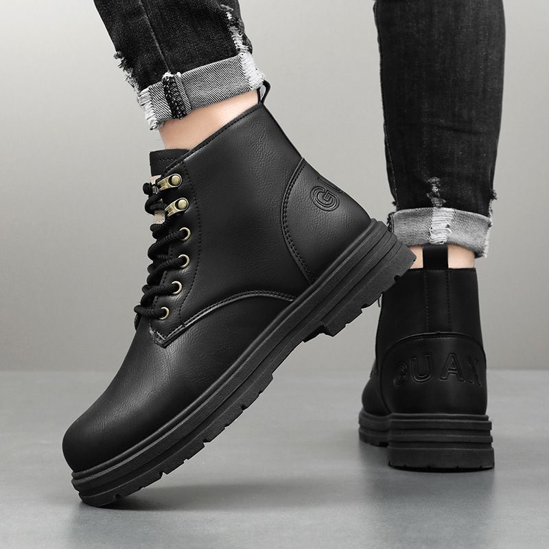 Nouvelles bottes courtes de travail britanniques polyvalentes rétro pour hommes, tendance décontractée d'automne et d'hiver, bottes Martin_voghion.com