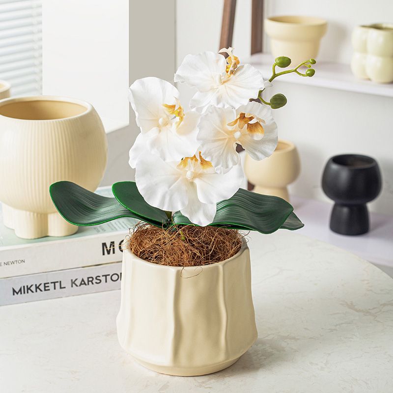 Ceramiczna doniczka 15 cm - doniczka na sukulenty do wnętrz, nowoczesna, z otworem drenażowym, w stylu terakoty_voghion.com