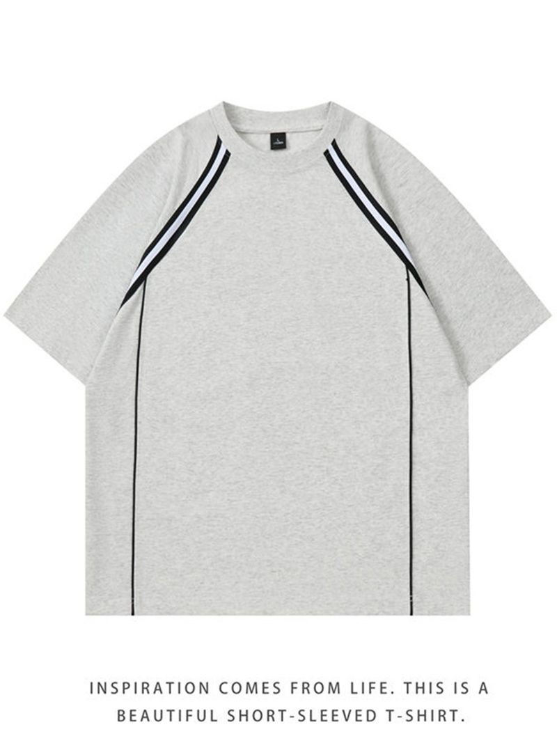 Herrenbekleidung T-Shirt aus reiner Baumwolle für den Sommer, gleiche lockere Kleidung für Männer und Frauen, kann individuell angepasst werden, Arbeitskleidung_voghion.com