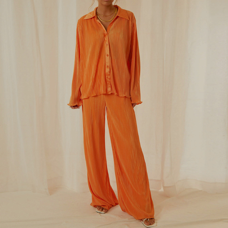 Tailleur pantalone casual da donna tinta unita_voghion.com