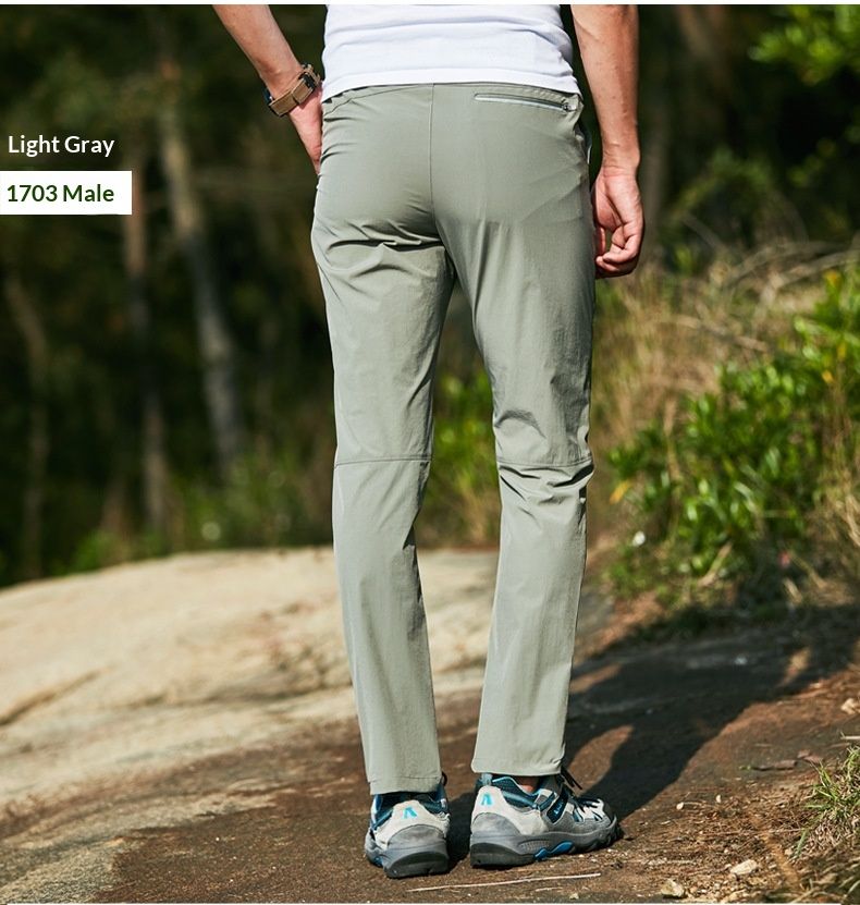 001 Ice Oxygen Breathable Men Outdoor Sports Hiking Men's Casual Quick-Dry Elastic Loose Thin Pants_voghion.com