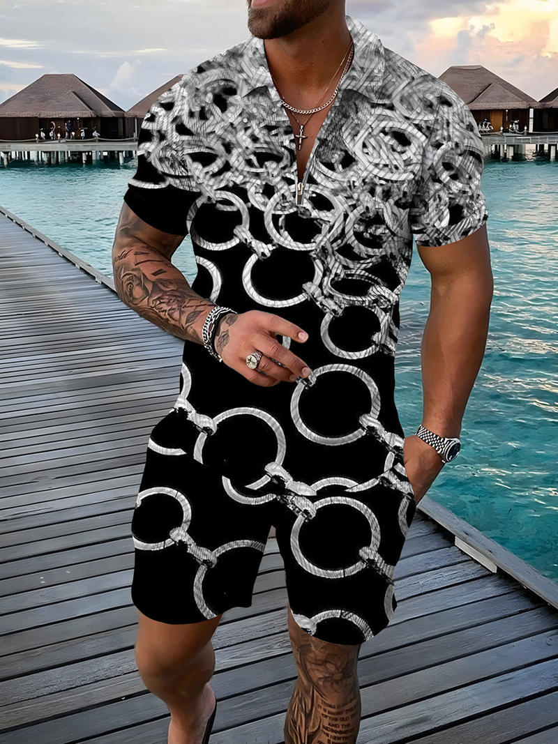Herren Kurzarmhemd Slim Fit Plaid Color Block Elastic Sommer Freizeithemd High-End-Feeling Persönlichkeit_voghion.com
