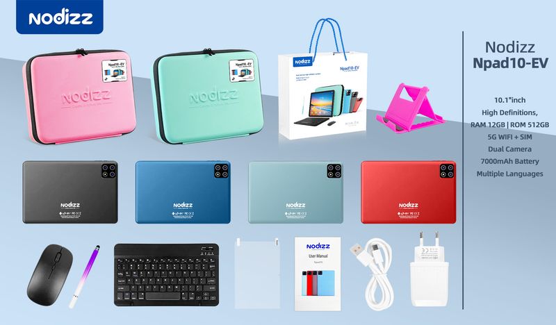 Pro 10.1" Tablet With Russian Keyboard - 128GB Storage, 2K Display (Dual SIM, 8000mAh Battery, Fast Shipping To Russia)_voghion.com