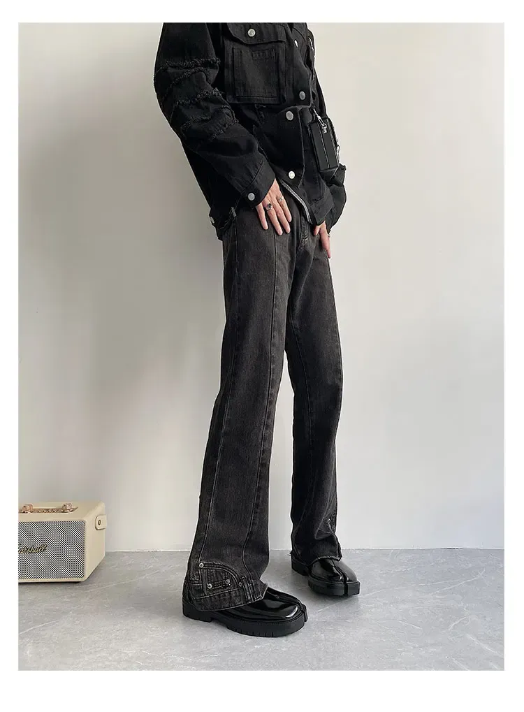 Heren Split Toe Horseshoe Dikke Zool, Lefu Tabi Schoenen, Lakleer, Koreaanse Versie, Trend, Casual Leren Schoen, S_voghion.com