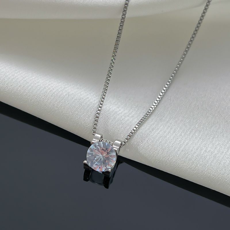 Ciondolo a forma di croce in oro con quattro griffe, stile giapponese e coreano, con diamante singolo, versatile per le donne, alla moda per la clavicola._voghion.com