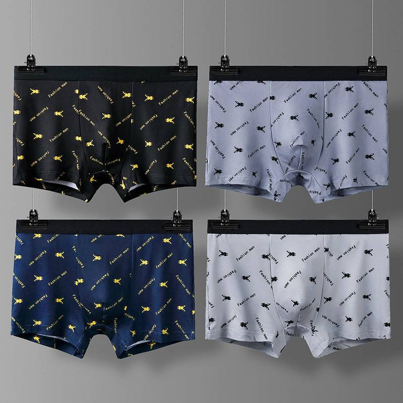 4 adet baksır şort büyük boy dikişsiz pamuklu dosya erkek baksır şort yaz ince kesit size L-4XL_voghion.com