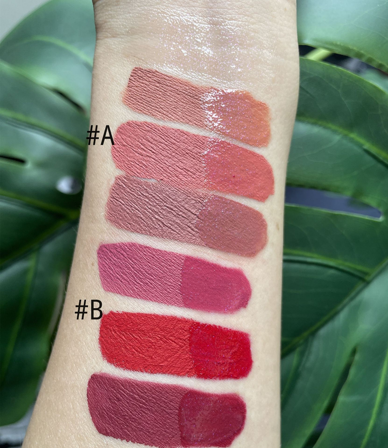 4-farbiger Lipgloss-Lippenstift mit Antihaftbeschichtung und mattem Finish_voghion.com