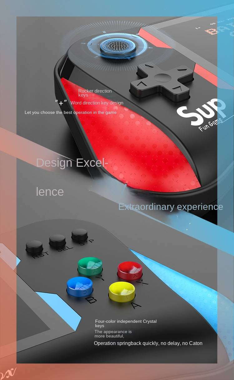Nuova console di gioco SUP portatile 500 in uno retrò nostalgico classico portatile mini per bambini doppi_voghion.com