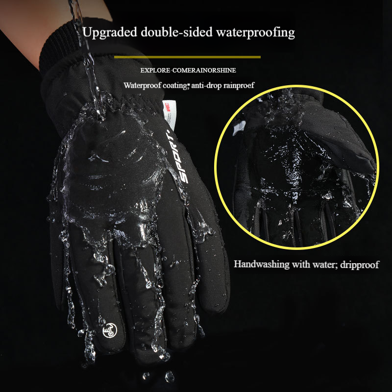 Guantes de esquí unisex para hombre y mujer, impermeables, resistentes al invierno, con forro polar, gruesos, para ciclismo, cálidos, para pantalla táctil, para invierno_voghion.com