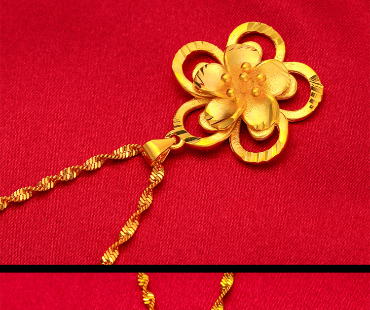 Unisex Sieraden Mode bloemenhanger mode vergulde bloemhanger kettingen_voghion.com