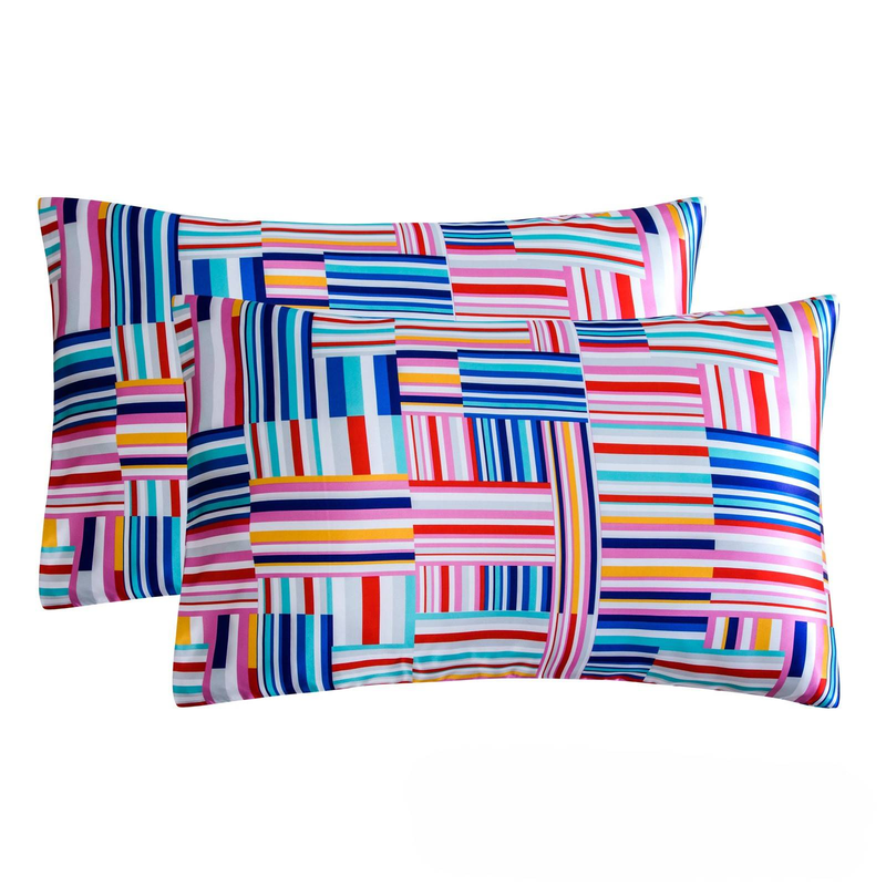Silky Satin Pillowcase Printed Satin Pillowcase,Similar To Silk Pillowcase, Pillow Case For Sleeping Women With Envelope Closure_voghion.com