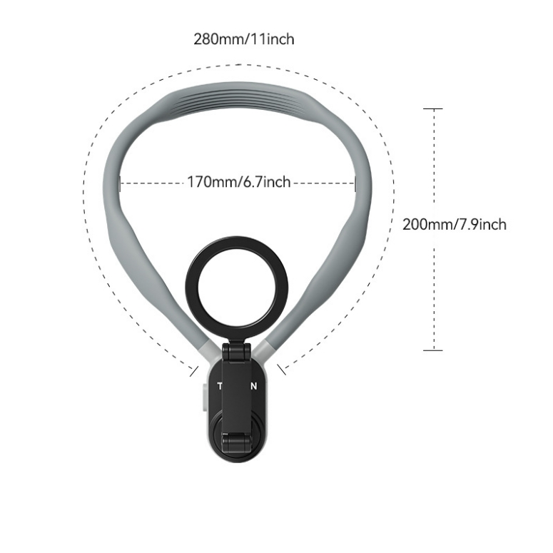 Magnetische Nackenhalterung für Telefone, Handy-Nackenhalterung für POV/Vlog-Selfie-Halterung, freihändige Telefon-Nackenhalterung, Brustständergurt, Videoaufzeichnung_voghion.com