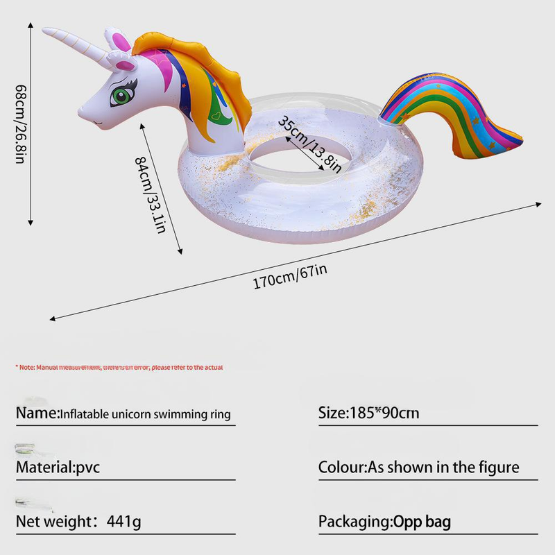 Aufblasbarer Einhorn-Pool-Schwimmring, riesiger Aufsitz-Schwimmring für Erwachsene und Teenager, lustiges Wasserspielzeug für Strand-Poolpartys, Sommerferien_voghion.com