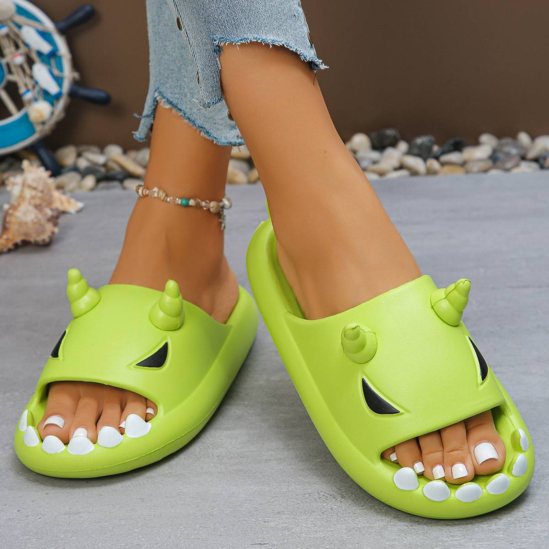 Women's Shoes Hot Online Thick Soled Shark Slippers Summer Couple Men And Women Wear Sandals And Flip Flops_voghion.com