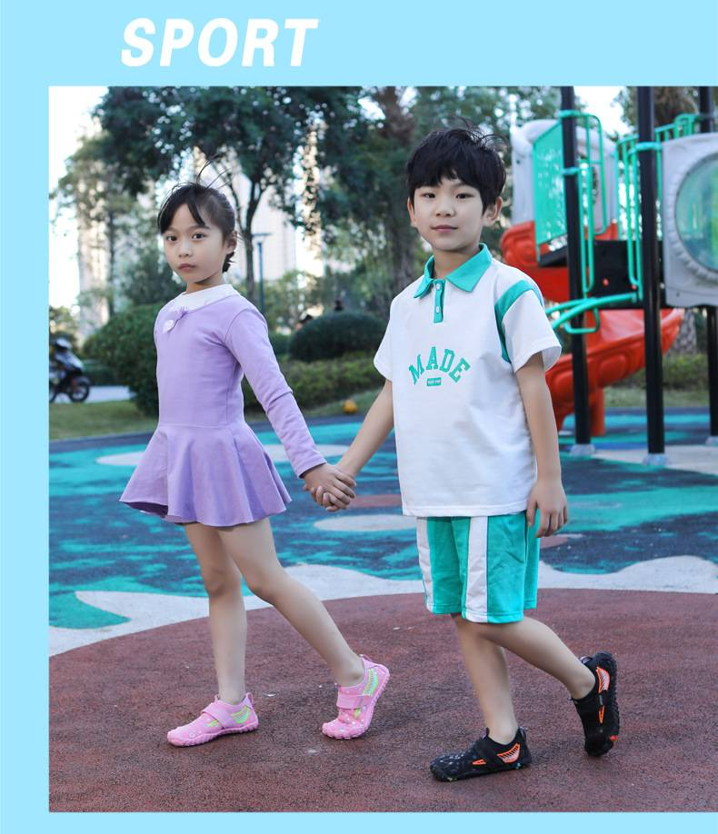 Kids' Quick-Dry Anti-Slip Water Shoes – Breathable Magic Strap Design For Beach, Pool & Outdoor Play_voghion.com