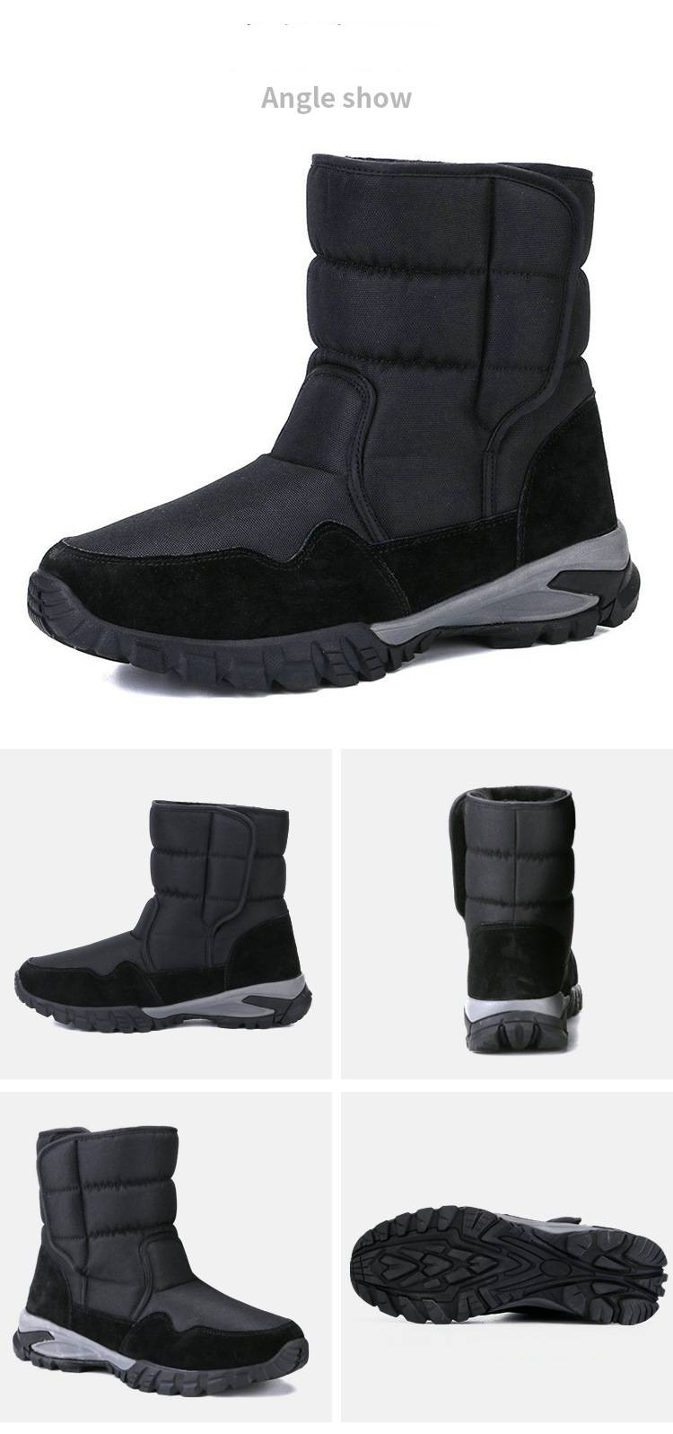 Ski Boots Distribution Of Large Size Snow Boots Outdoor Winter Men's Plus Velvet Thick Anti Slip Snow Boots_voghion.com