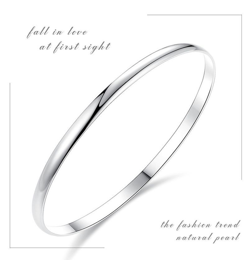 Moderna i jednostavna sjajna narukvica od nehrđajućeg čelika, tanke okrugle narukvice za žene/djevojčice, koje se mogu slagati jedna na drugu_voghion.com