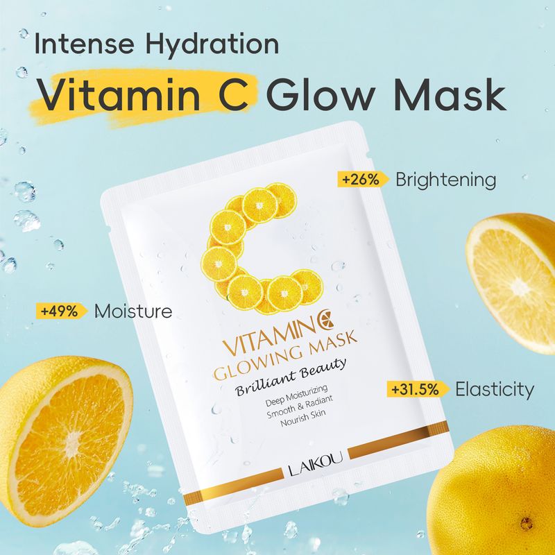 Bakımlar ve Maskeler Yeni Ürün Leco Vitamin C Gençleştirici Maske 25g Nemlendirici Nemlendirici Yama Maskesi İngilizce Paketleme_voghion.com