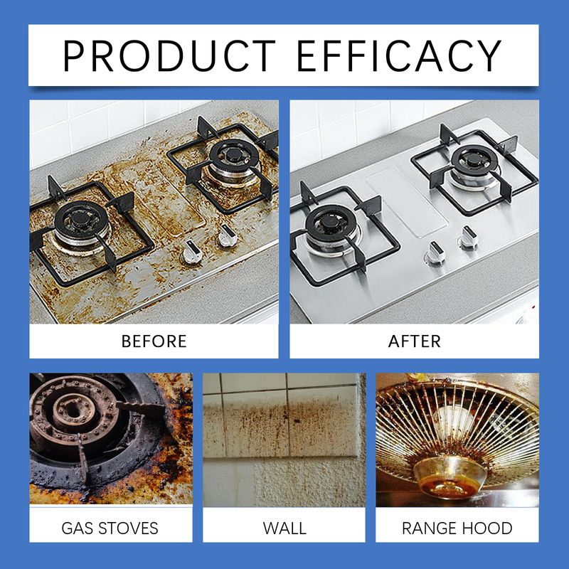 Jakehoe Heavy Oil Cleaning Agent, Household Stove Kitchen Hood To Remove Oil Stains Multi-Functional Cleaning Agent_voghion.com