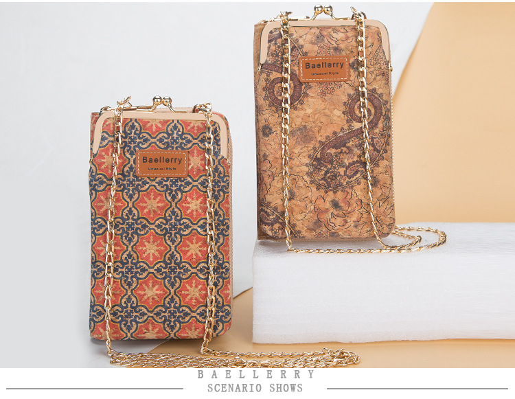 New Daily Versatile Phone Bag for Women Korean Edition Large Capacity Crossbody Bag Fashion Wood Grain Multi Card Women's Wallet_voghion.com